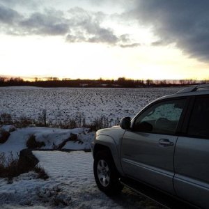 It was a nice sunset but my camera butchered it.