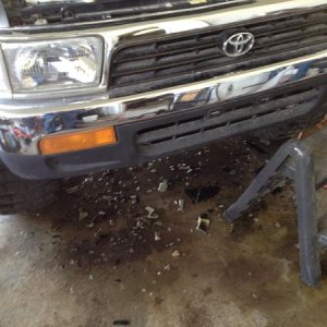 Plastic and water everywhere... Will need more parts now... YEA... LOL