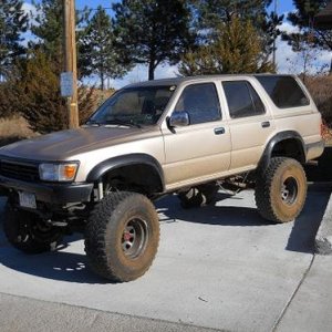 '95 4Runner--the reason I'm on this site.  350 Chevy V8, 4" SAS with rear leaf conv., locked front and rear, 5.29's, 35x12.5's