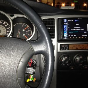 This is the first thing I did to my 4Runner. I installed my Pioneer avic Z120BT with steering wheel control.