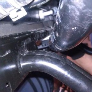 Clearance between swaybar and radiator support after spacers.