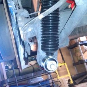 lower shock bolt placed