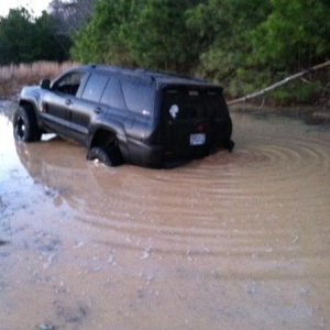 between a huge rut and a hard place