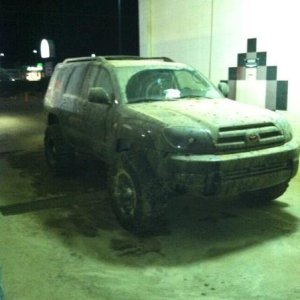 between a huge rut and a hard place