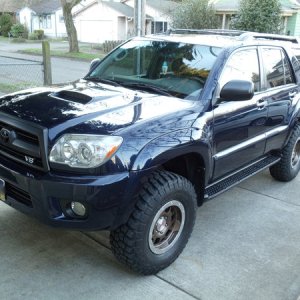 Plastidip'ed grill, Removed rack (cargo rack).