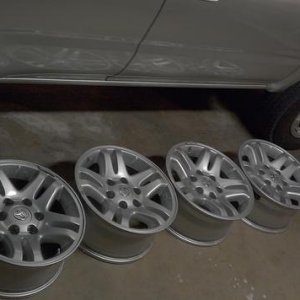 Scored them on Dallas Craigslist with center caps and lugs for $125!!!