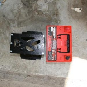 battery and bracket
(mounting bracket not shown)