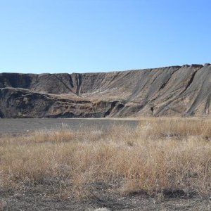 Get a little better idea of scale, with that full-size pickup down below.  The climbs are pretty intimidating.
