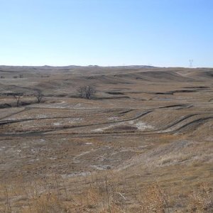 Out behind the first big hill--many MX-style turns and humps, etc.