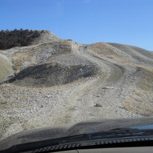 This is the wimpy route I took--stock rig, open diffs, driving solo--didn't feel like getting too risky!