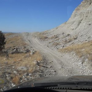 Main access to the back of the main row of hills.
