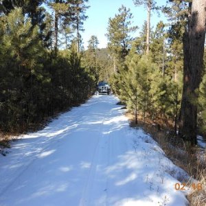 This was near the top of a long, narrow, extremely steep climb up a snow-covered rocky trail.