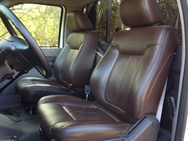 10 way power heated cooled F350 Platinum Leather seat conversion
