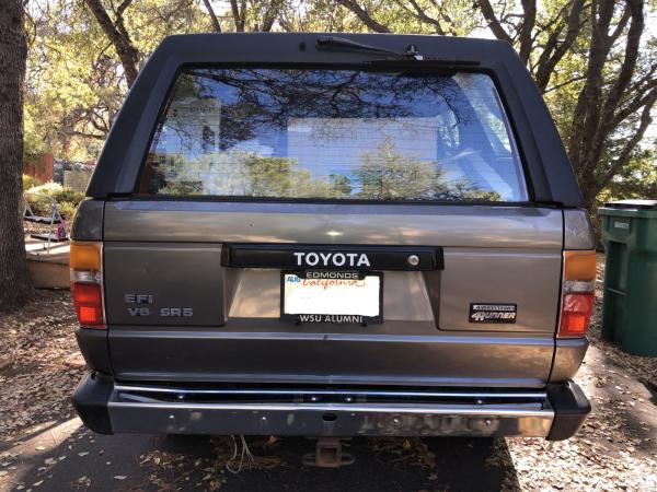 1988 Dark Metallic Grey rear, Minor Clearcoat failure.