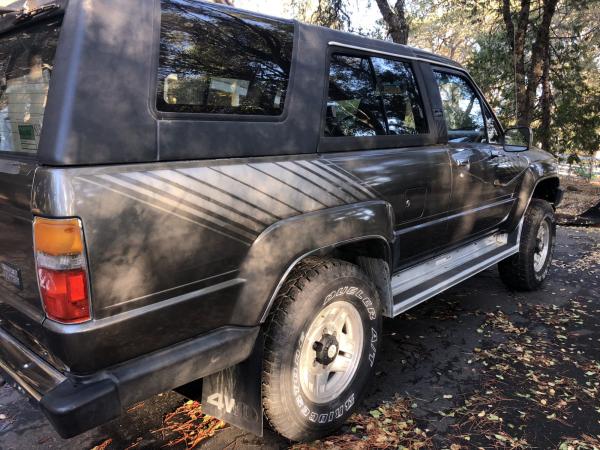 1988 SR5 V6 Dark Metallic Grey after a bath and shine from the rear right quarter