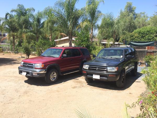 1999 red 4-cyl. 1998 black/gray 4-cyl.