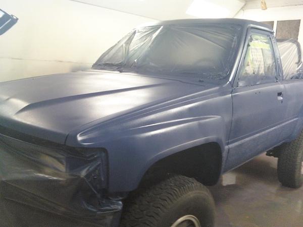 1st coat of orginal toyota med blue