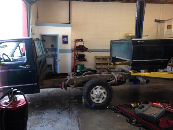 2 tanks, both diesel, both needing new sender seals...pull the bed. Ford. Ugh.