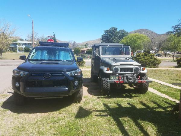 2 Toyotas 
2020 4Runner  1967 FJ40