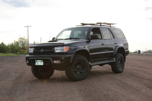 2000 Toyota 4Runner SR5 4WD, E Locker, 3" Lift, BFG's, Black Rims, Alpine Stereo, 231K, CLEAN $5500 OBO. 

I couldn't say no...