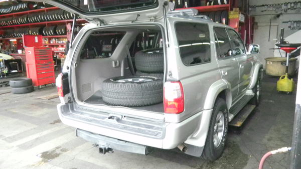 2007 FJ Wheels waiting in the trunk