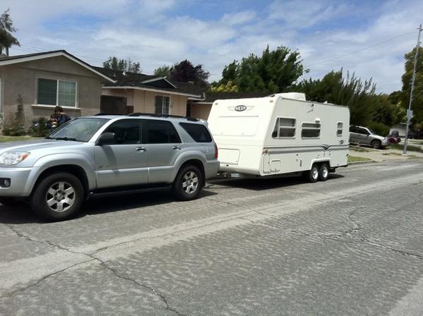 2008 4runner - towing a aerolite trailer