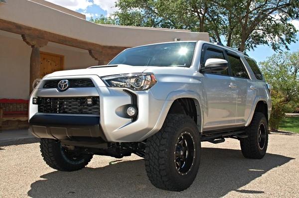 2014 4Runner Trail Edition with KDSS, Toytec BOSS 3-inch lift, LR UCAs, Cooper ST MAXX tires, Fuel Off-Road Boost Wheels, Rigid LEDs, and more...