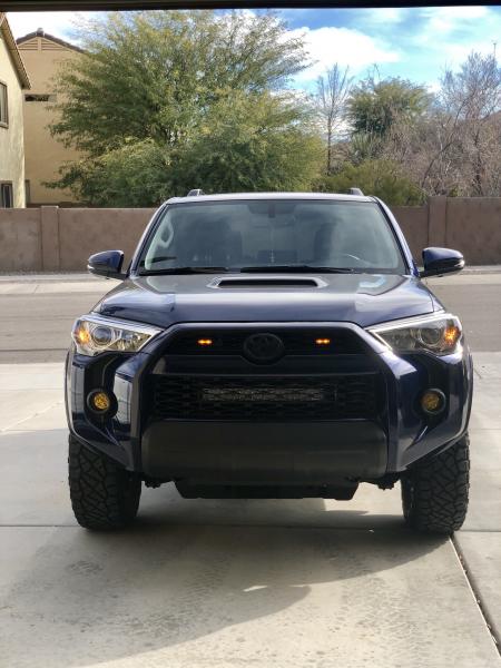 2019 mods
Installed the Inspired Engineering 20” light bar plus the Revolver fog lights. I also added DIY amber lights plus ended up plasti dipping th