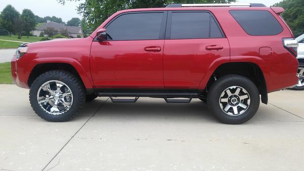 20x10 w/-12 offset from side on LF. 275/60/20 BFG KO tire. Test fit Info to document specs of this size wheel on 5th gen 4R