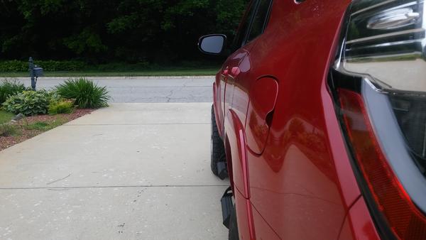 20x10 w/-12 offset view from back. Test fit Info to document  specs of this size wheel on 5th gen 4R