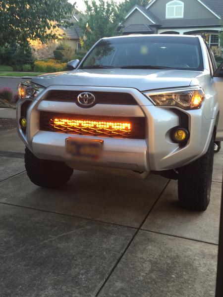 28.5" dual white amber LED bar install