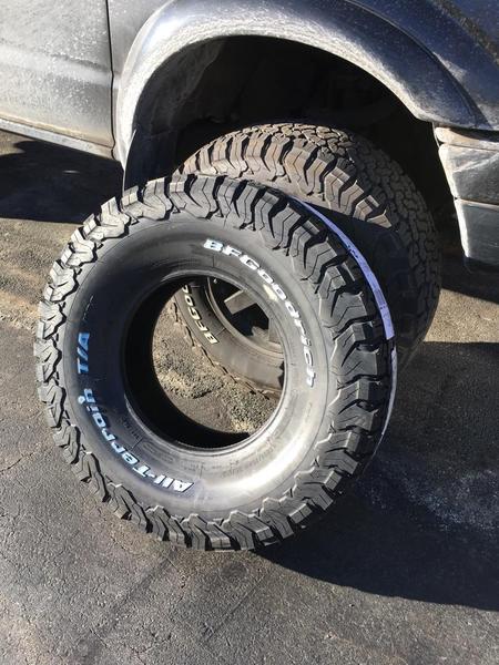 295s next to 285s on the truck