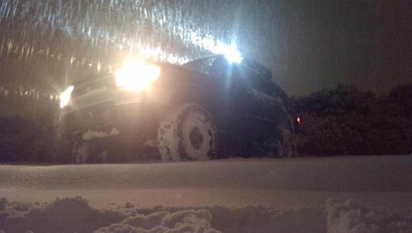 3 inch OME lift installed and new HIDs for the rack. just in time for the snow.