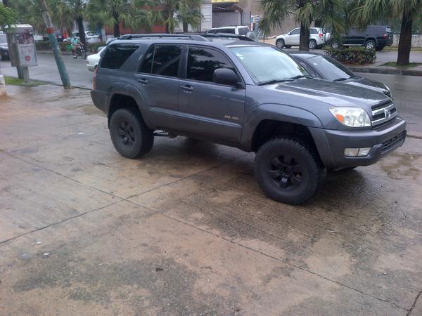 3 inch rev tek lift, 1 inch from FJ TT springs and shocks, and 305/70r16