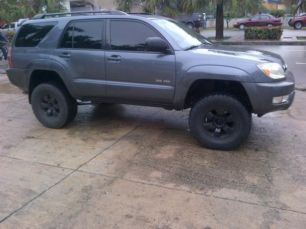 3 inch rev tek lift, 1 inch from FJ TT springs and shocks, and 305/70r16