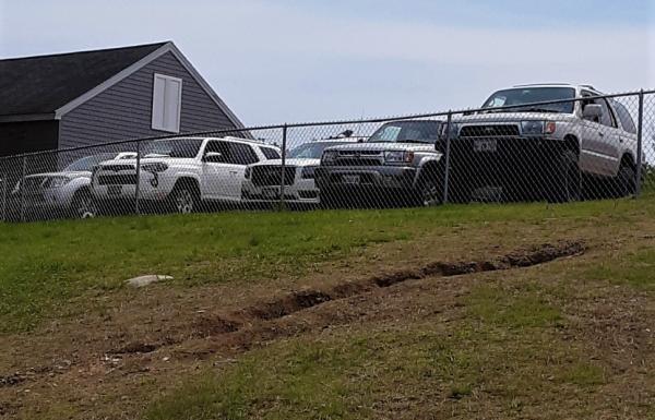 3 out of 5 ain't bad
This is at middle school lacrosse, you can see we like SUV's in Maine, Toys especially.