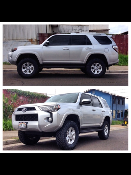 3" ultimate, LS uca's, 285/70/17 trail grapplers.