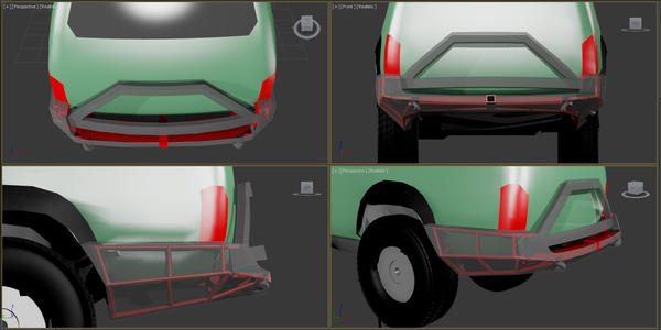 3D turn-around showing a make-believe sub-frame I modeled out as a reference... Probably won't have any correlation to reality.