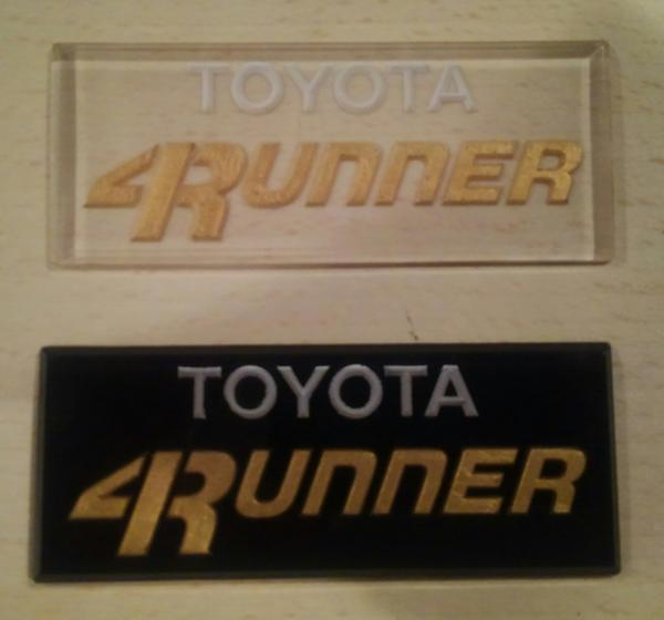 4 Runner Emb 3,  I think I figured out the best combo for less the $20 for doing lots of them.