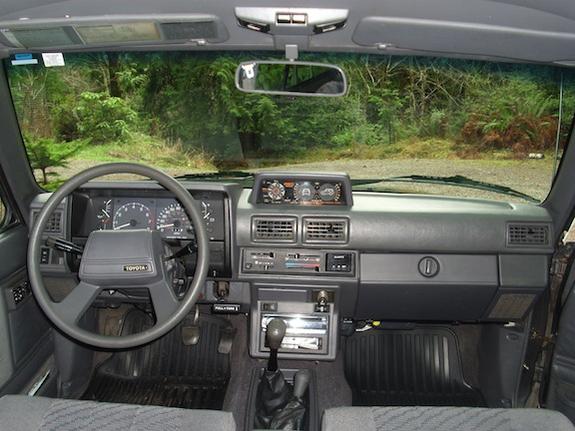 4Runner Front Dash from the Back Seat. In my 4 year restoration project I have replaced the Steering with the last Toyota Wheel (nice feel after a whe