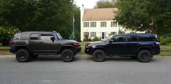 4Runner posing with the FJC and its new 3" ProComp suspension.