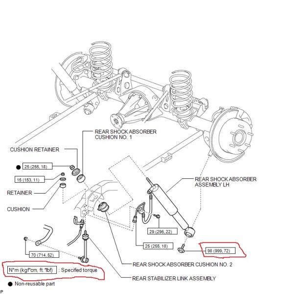 4runner rear strut components