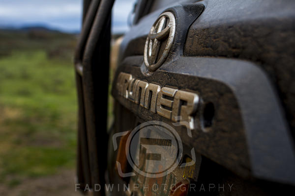 A close up of our rear door