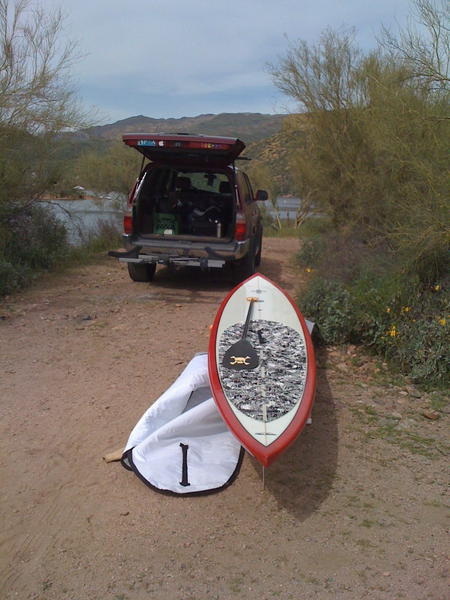 A day at the lake, paddle boarding.