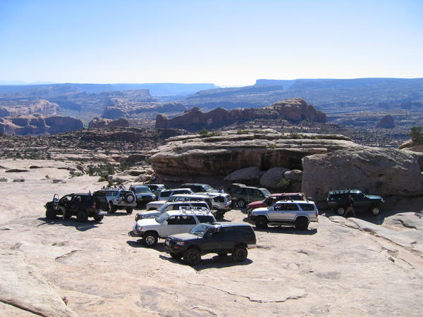 A group of mostly 3rd gen 4Runners gathered at the Golden Crack on the Golden Spike trail near Moab. This was during the one and only Moab 4Runner For