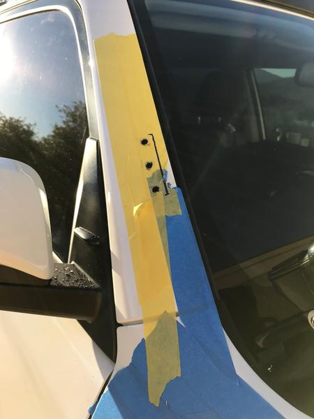 a-pillar drilled