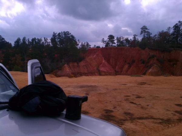 a shot from the hood at red bluff, mississippi