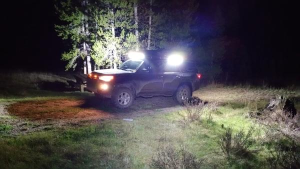 A shot of our 360 led bars at Bridger-Teton National Forest
