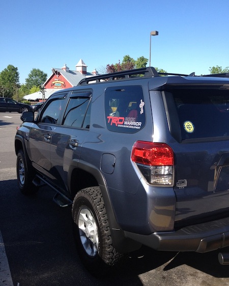 Addded TRD Rock Warrior Logo on Cargo Side Glasses