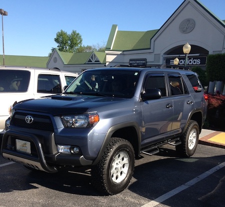 Added stubby antenna, front door edge guards, TRD hood protector, DELETED K&N Series 77 (Could never get rattle noises out of it even with Lok-Tite it